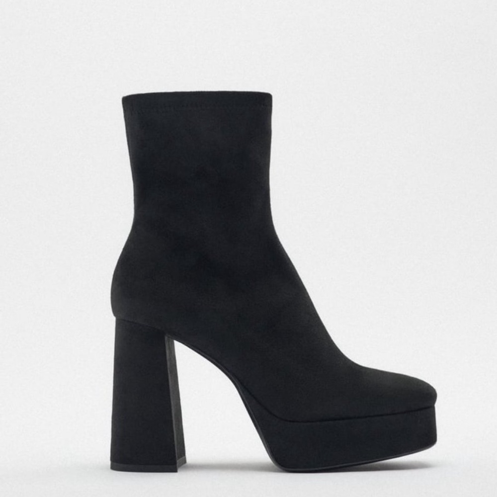 Zara Women’s Platform Suede Ankle Booties, EU 37